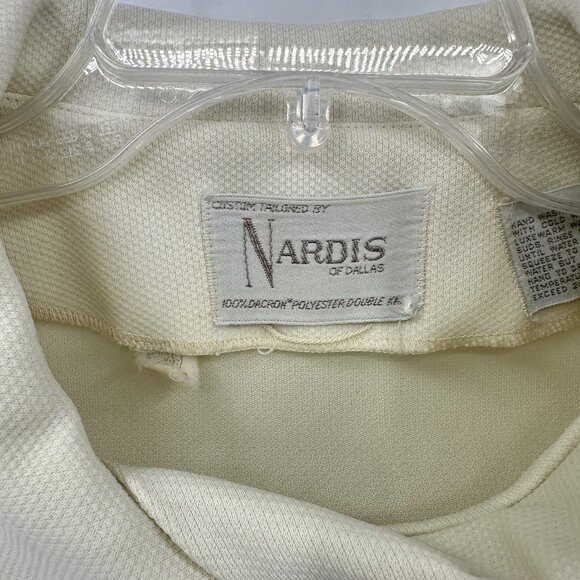 vintage 60s NARDIS OF DALLAS jacket blazer ivory MEDIUM go-go peter pan collar - Picture 10 of 12